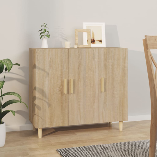 vidaXL Senkki Sonoma-tammi 90x34x80 cm tekninen puu