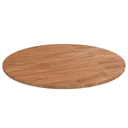 vidaXL Pyöreä pöytälevy vaaleanruskea Ø 80x1,5 cm käsitelty tammi