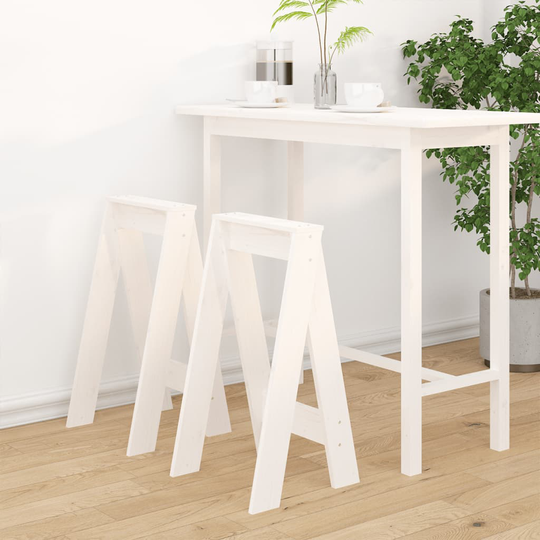 vidaXL Jakkarat 2 kpl valkoinen 40x40x75 cm täysi mänty
