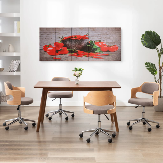 vidaXL Kanvaasitaulusarja paprika monivärinen 200 x 80 cm
