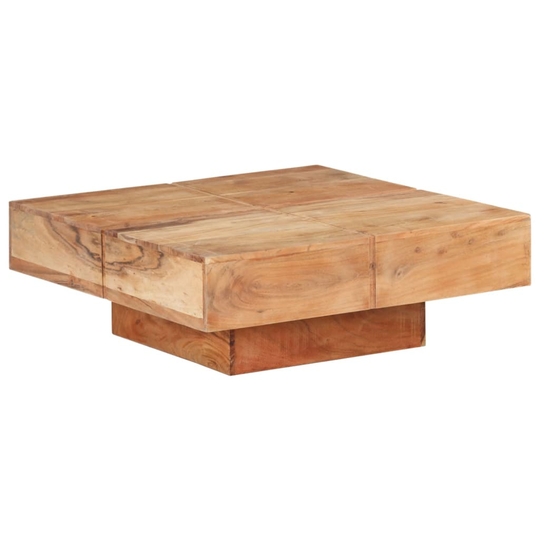 vidaXL Sohvapöytä 80x80x28 cm täysi akaasiapuu