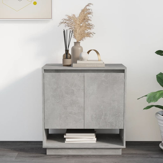 vidaXL Senkki betoninharmaa 70x41x75 cm lastulevy