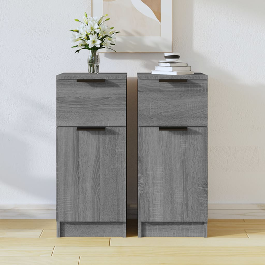 vidaXL Senkit 2 kpl harmaa Sonoma 30x30x70 cm tekninen puu