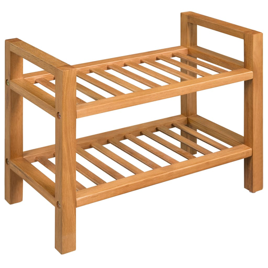 vidaXL Kenkäteline 2:lla hyllyllä 50x27x40 cm täystammi