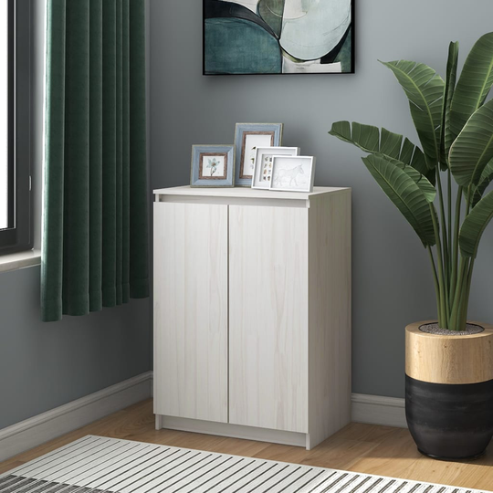 vidaXL Senkki valkoinen 60x36x84 cm täysi mänty