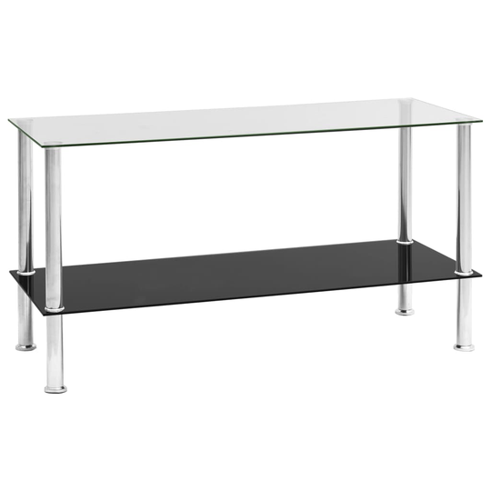 vidaXL Sohvapöytä läpinäkyvä 110x43x60 cm karkaistu lasi