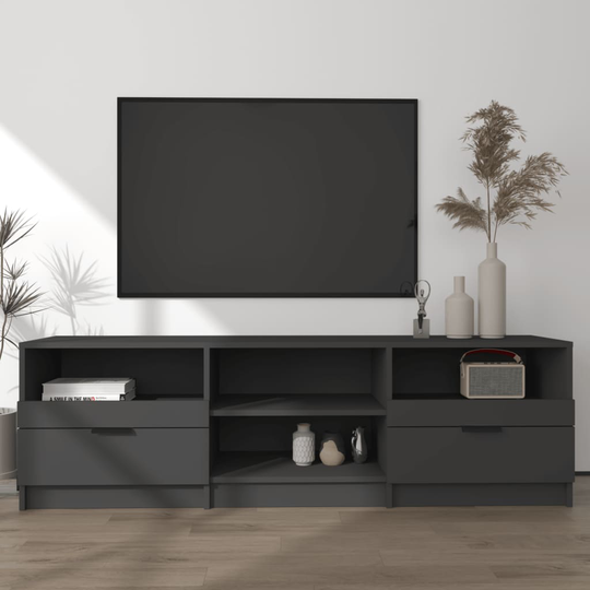 vidaXL TV-taso musta 150x33,5x45 cm tekninen puu