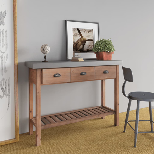vidaXL Konsolipöytä 110x35x80 cm täysi kuusi