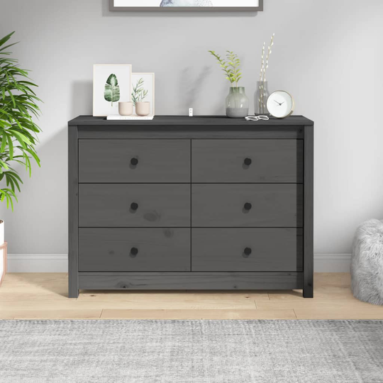 vidaXL Senkki harmaa 100x40x72 cm täysi mänty