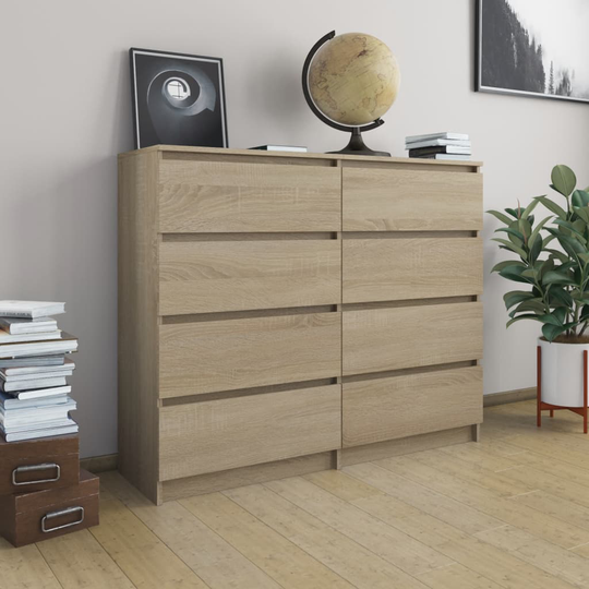 vidaXL Laatikosto senkki Sonoma-tammi 120x35x99 cm lastulevy