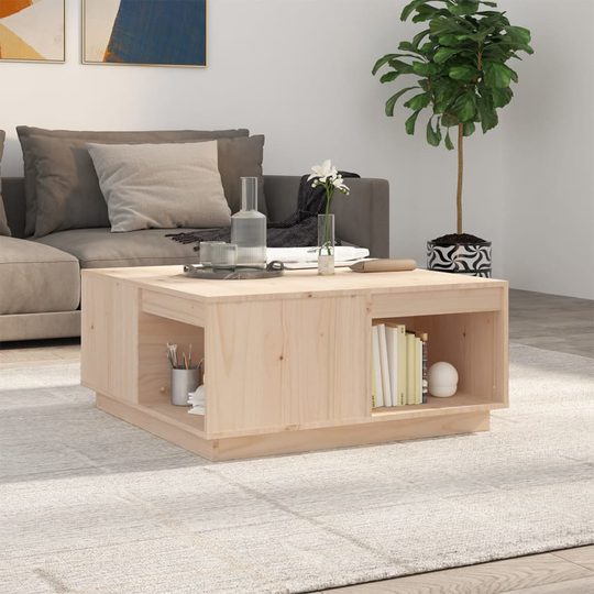 vidaXL Sohvapöytä 80x81x36,5 cm täysi mänty