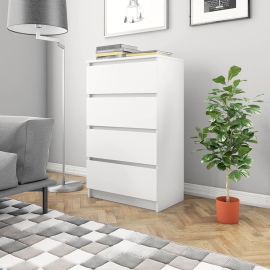 vidaXL Senkki valkoinen 60x35x98,5 cm tekninen puu