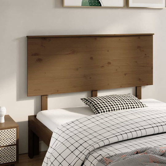 vidaXL Sängynpääty hunajanruskea 144x6x82,5 cm täysi mänty