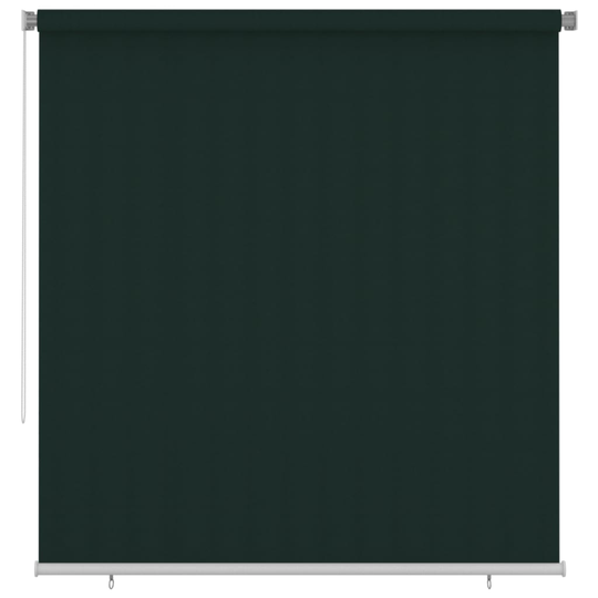 vidaXL Rullaverho ulkotiloihin 220x230 cm tummanvihreä HDPE