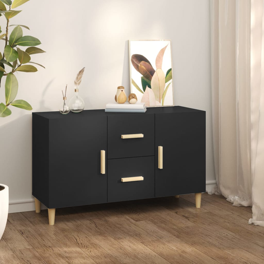vidaXL Senkki musta 100x36x60 cm tekninen puu