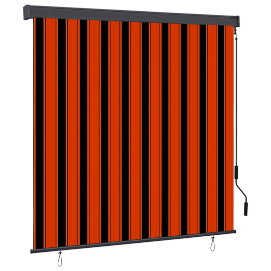 vidaXL Ulkorullaverho 160x250 cm oranssi ja ruskea