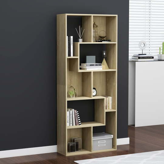 vidaXL Kirjahylly Sonoma-tammi 67x24x161 cm lastulevy