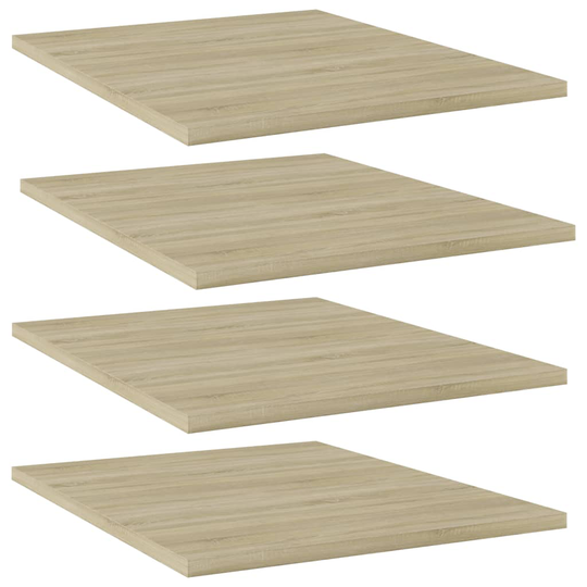 vidaXL Kirjahyllytasot 4 kpl Sonoma tammi 40x50x1,5 cm lastulevy