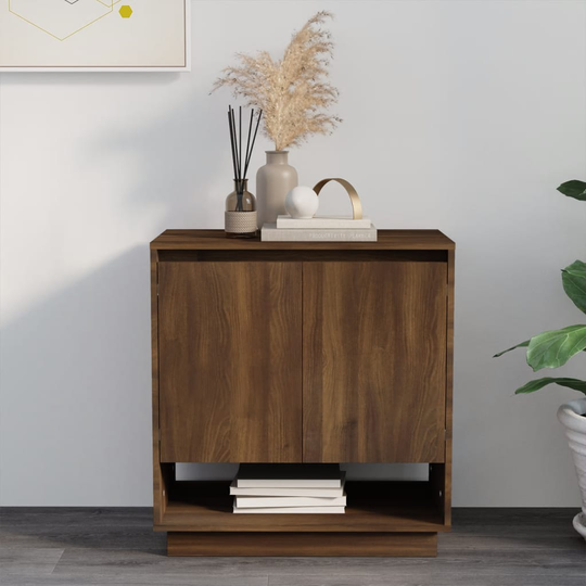 vidaXL Senkki ruskea tammi 70x41x75 cm lastulevy