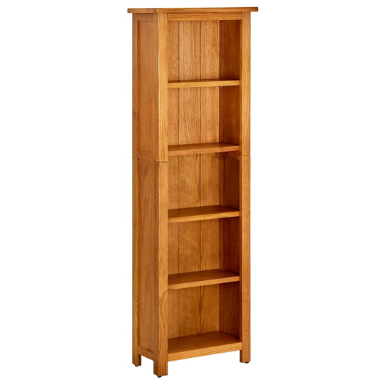 vidaXL Kirjahylly 5 tasoa 45x22x140 cm täystammi