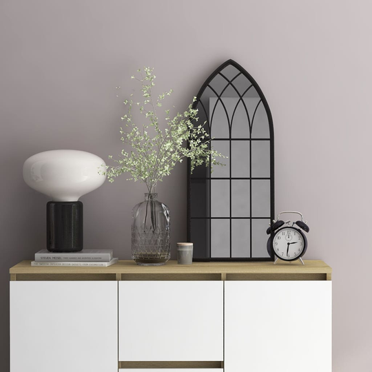 vidaXL Peili musta 70x30 cm rauta sisäkäyttöön