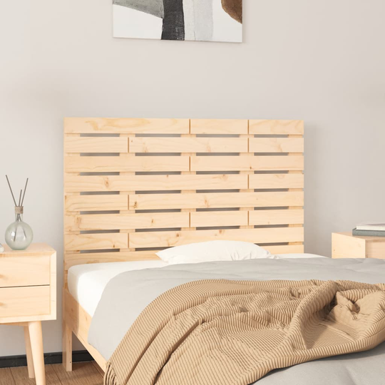 vidaXL Sängynpääty seinälle 96x3x63 cm täysi mänty