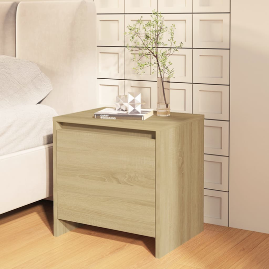 vidaXL Yöpöytä Sonoma-tammi 45x34x44,5 cm lastulevy