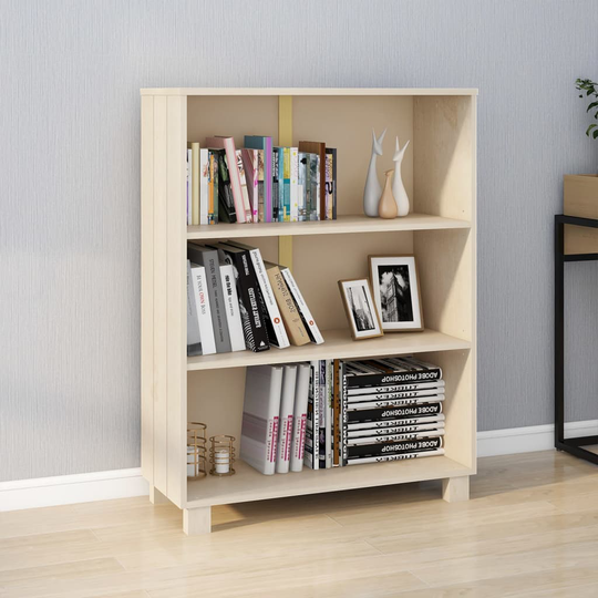 vidaXL Kirjahylly HAMAR hunajanruskea 85x35x112 cm täysi mänty