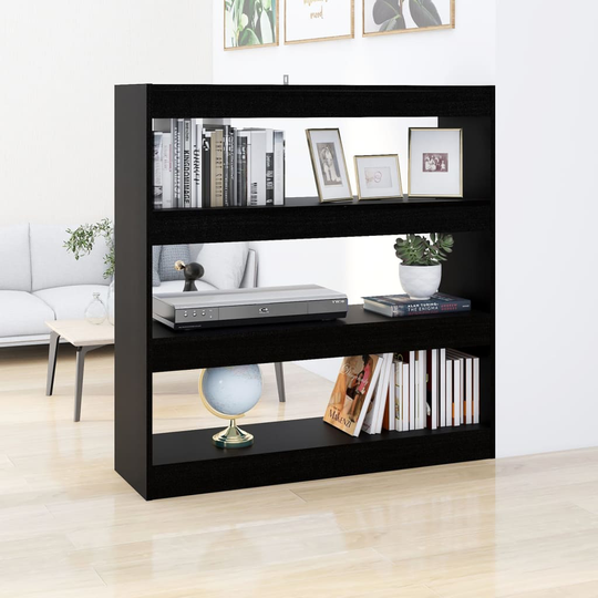 vidaXL Kirjahylly/tilanjakaja musta 100x30x103 cm lastulevy