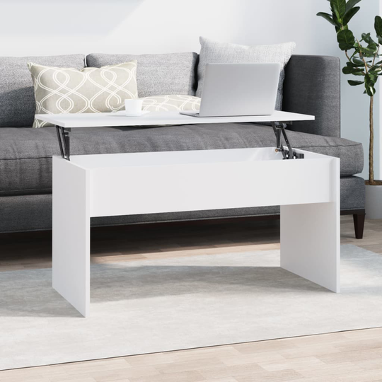 vidaXL Sohvapöytä valkoinen 102x50,5x52,5 cm tekninen puu