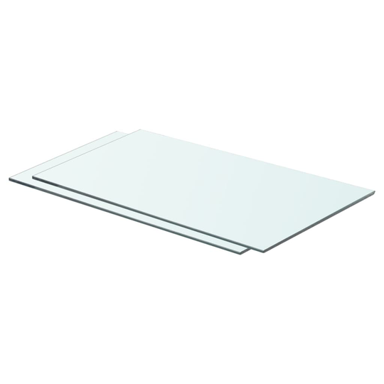 vidaXL Hyllyt 2 kpl kirkas lasi 60x30 cm