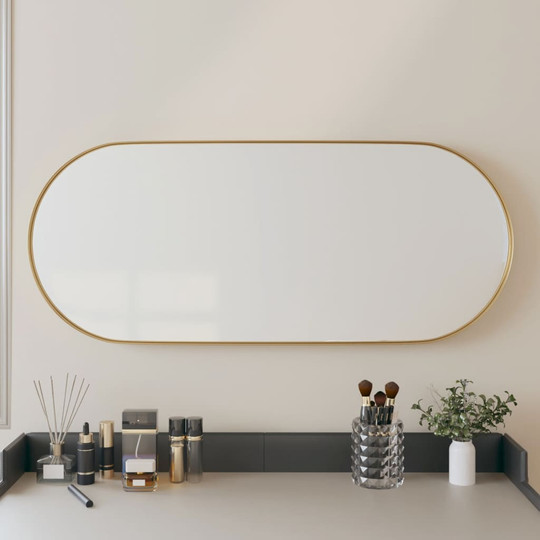 vidaXL Seinäpeili kulta 25x60 cm ovaali