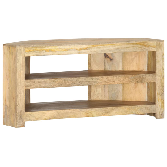 vidaXL Kulma-TV-kaappi 90x45x45 cm täysi mangopuu