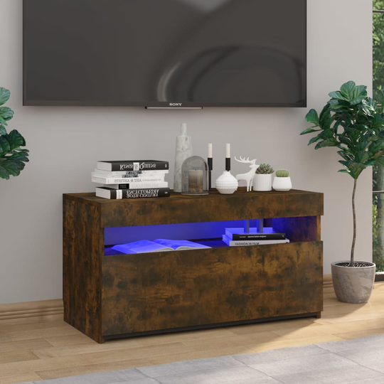 vidaXL TV-taso LED-valoilla savutammi 75x35x40 cm