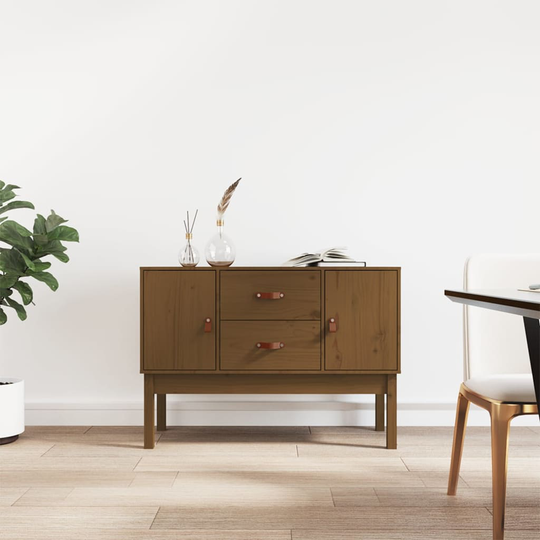 vidaXL Senkki hunajanruskea 110x40x78 cm täysi mänty