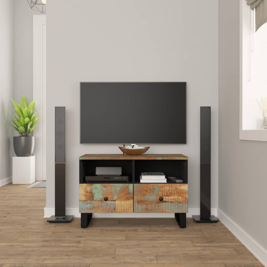 vidaXL TV-taso 70x33x46 cm kierrätetty täyspuu