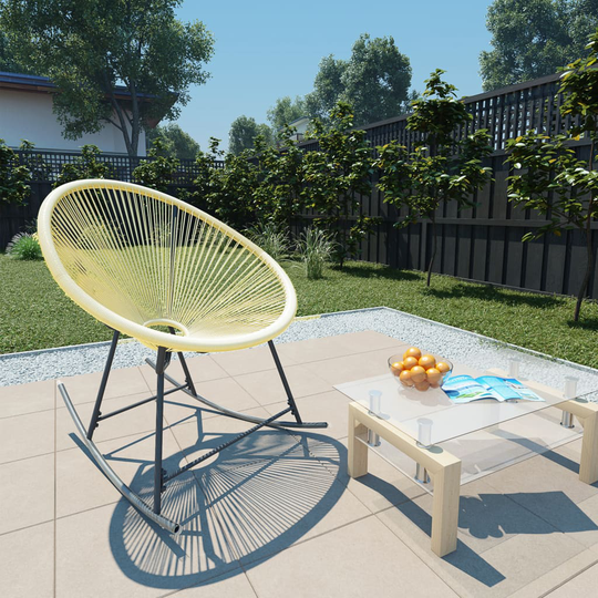 vidaXL Ulkotilan Acapulco tuoli polyrottinki beige