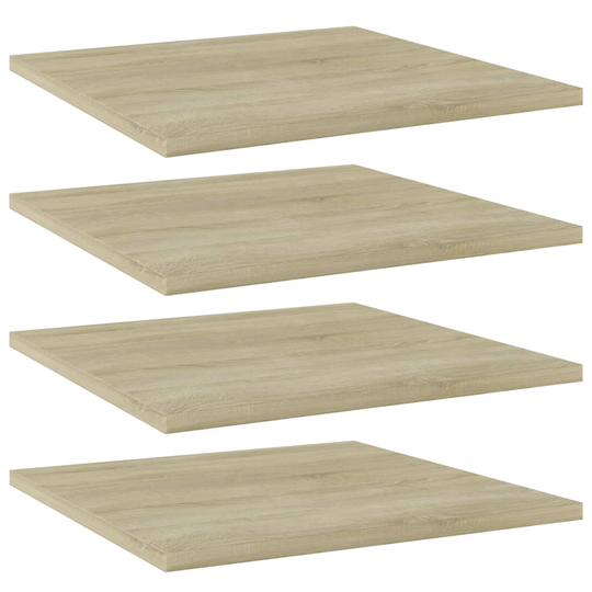 vidaXL Kirjahyllytasot 4 kpl Sonoma tammi 40x40x1,5 cm lastulevy