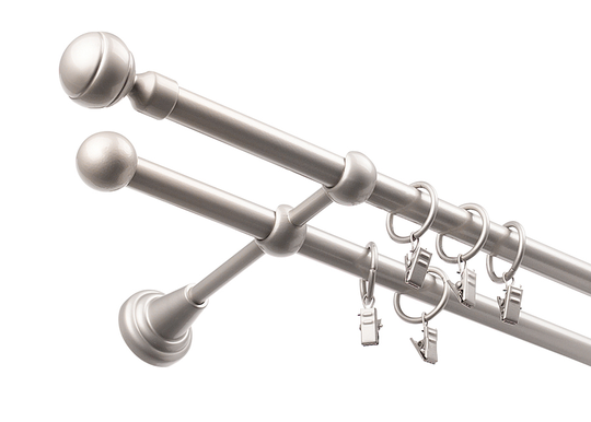 Verhotanko Paola 240 cm 2-rivinenØ16 mm, matta kromi