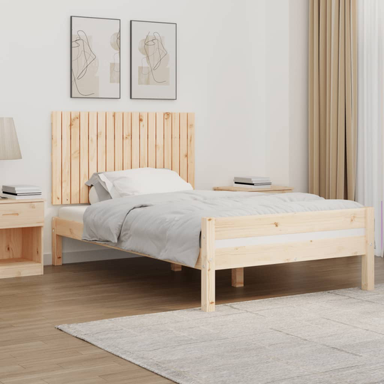 vidaXL Sängynpääty seinälle 108x3x60 cm täysi mänty