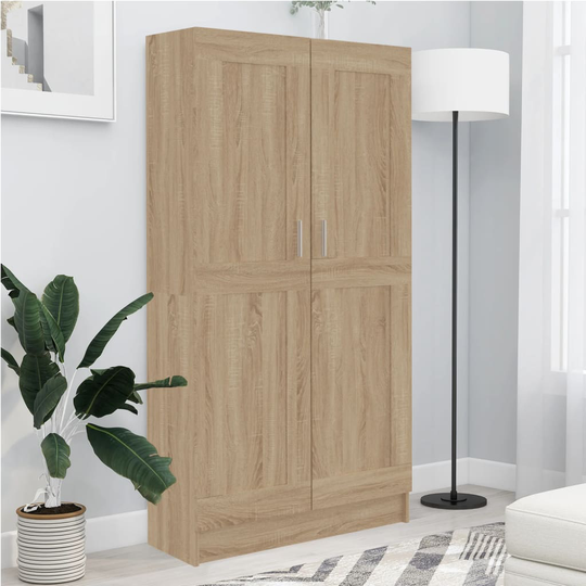 vidaXL Kirjahylly Sonoma-tammi 82,5x30,5x150 cm lastulevy