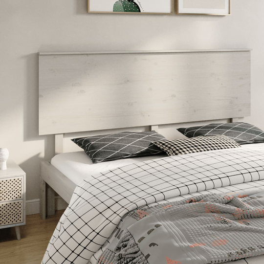 vidaXL Sängynpääty valkoinen 184x6x82,5 cm täysi mänty