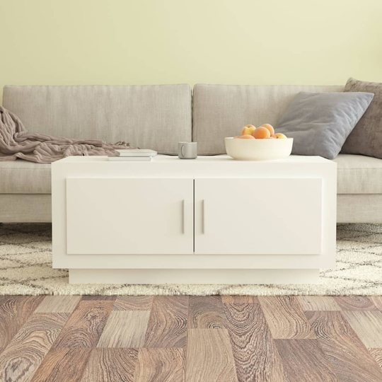 vidaXL Sohvapöytä valkoinen 102x50x45 cm tekninen puu