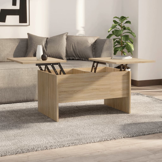 vidaXL Sohvapöytä Sonoma-tammi 80x50x42,5 cm tekninen puu