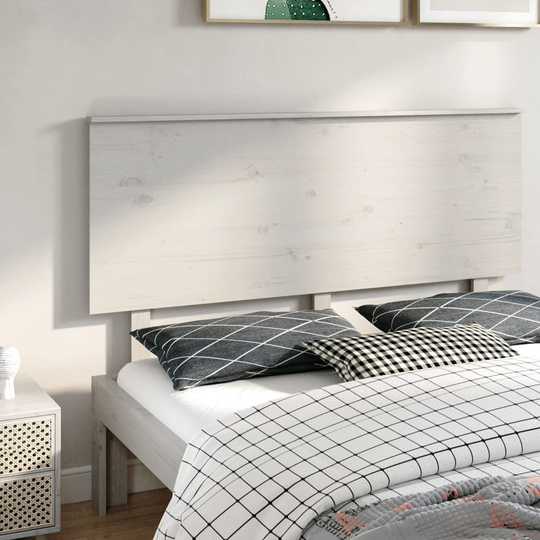 vidaXL Sängynpääty valkoinen 154x6x82,5 cm täysi mänty