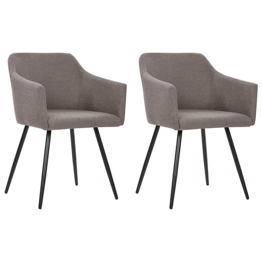 vidaXL Ruokatuolit 2 kpl taupe kangas