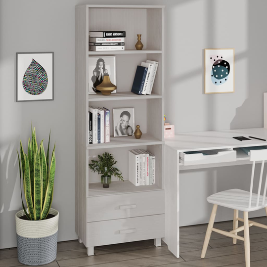 vidaXL Kaappi HAMAR valkoinen 60x35x180 cm täysi mänty