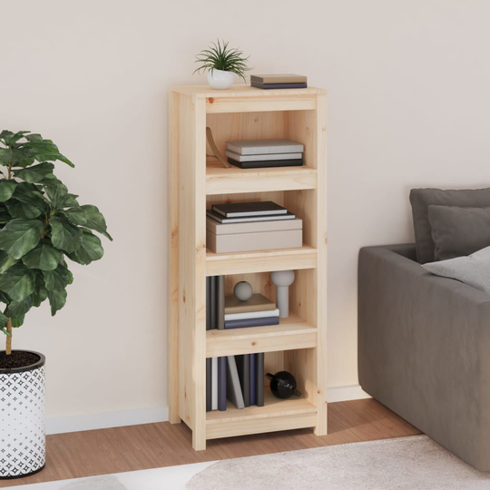vidaXL Kirjahylly 50x35x125,5 cm täysi mänty