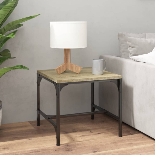 vidaXL Sohvapöytä Sonoma-tammi 50x50x35 cm tekninen puu
