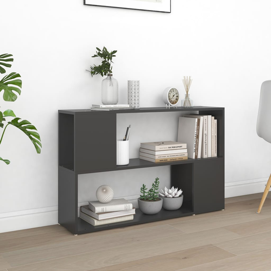 vidaXL Kirjahylly harmaa 100x24x63 cm lastulevy